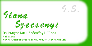 ilona szecsenyi business card